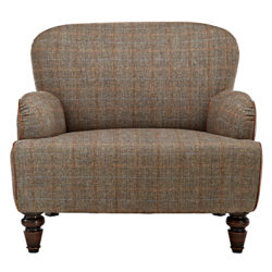 Tetrad Harris Tweed Lewis Armchair, Bracken / Tan